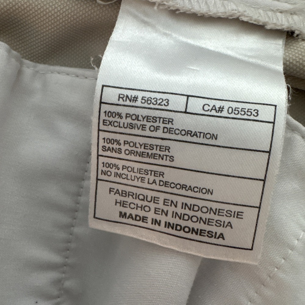 Nike Men's 38x30 (Fit 38x29.5) Beige Pleated Chino Golf Pants Cuffed - Picture 12 of 13